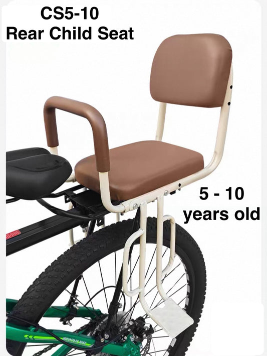 Bicycle Child Back Seat Model CS5-10 (Brown) with Footrest