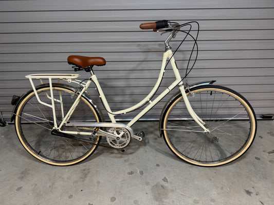 GAZELLE Classic (Last Display- as is condition) 26 Inch Cream White 3 Speed + Free Bike Lock and Free Ride Rear Rack