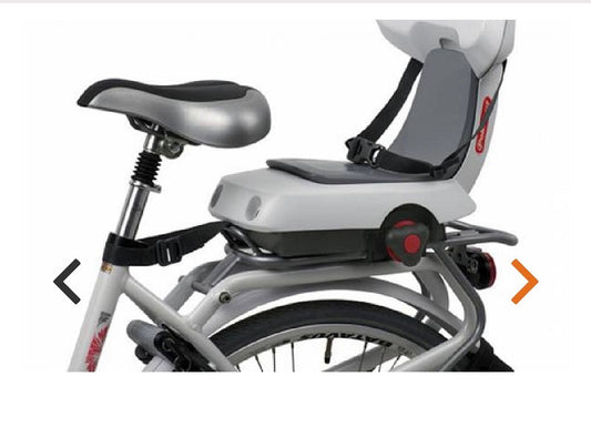 Bicycle Child Back Seat Complete Set Guppy Junior (White) with Footrest