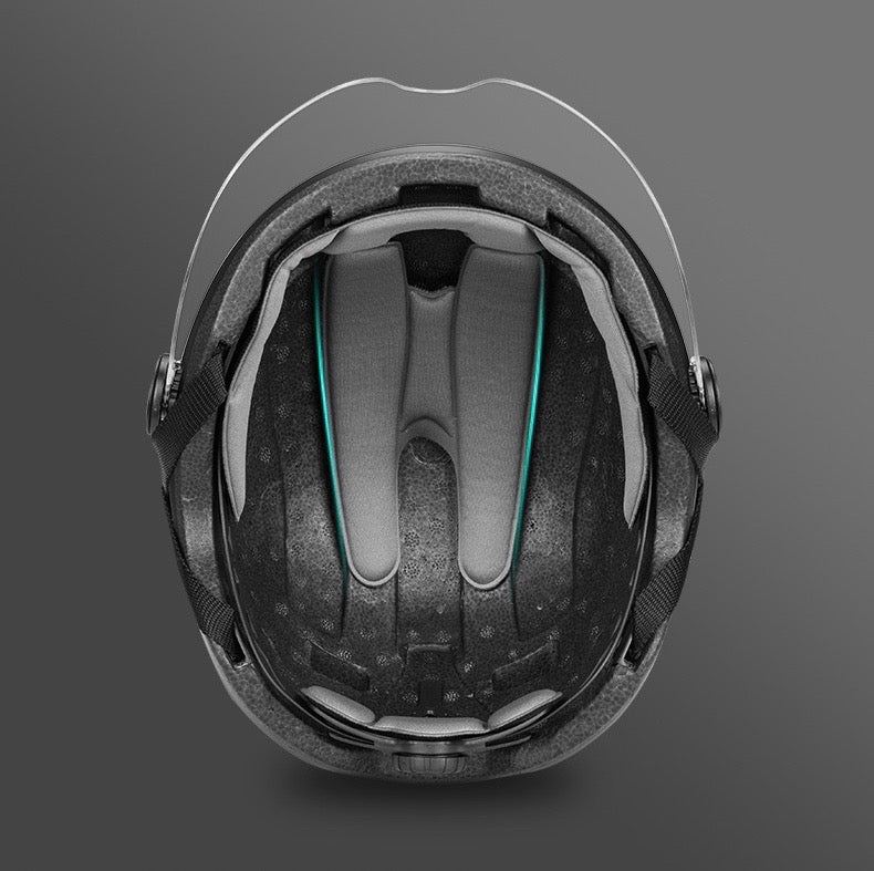 ROCKBROS HELMET WITH GOGGLE - SHINING WHITE (L size 58-62cm)