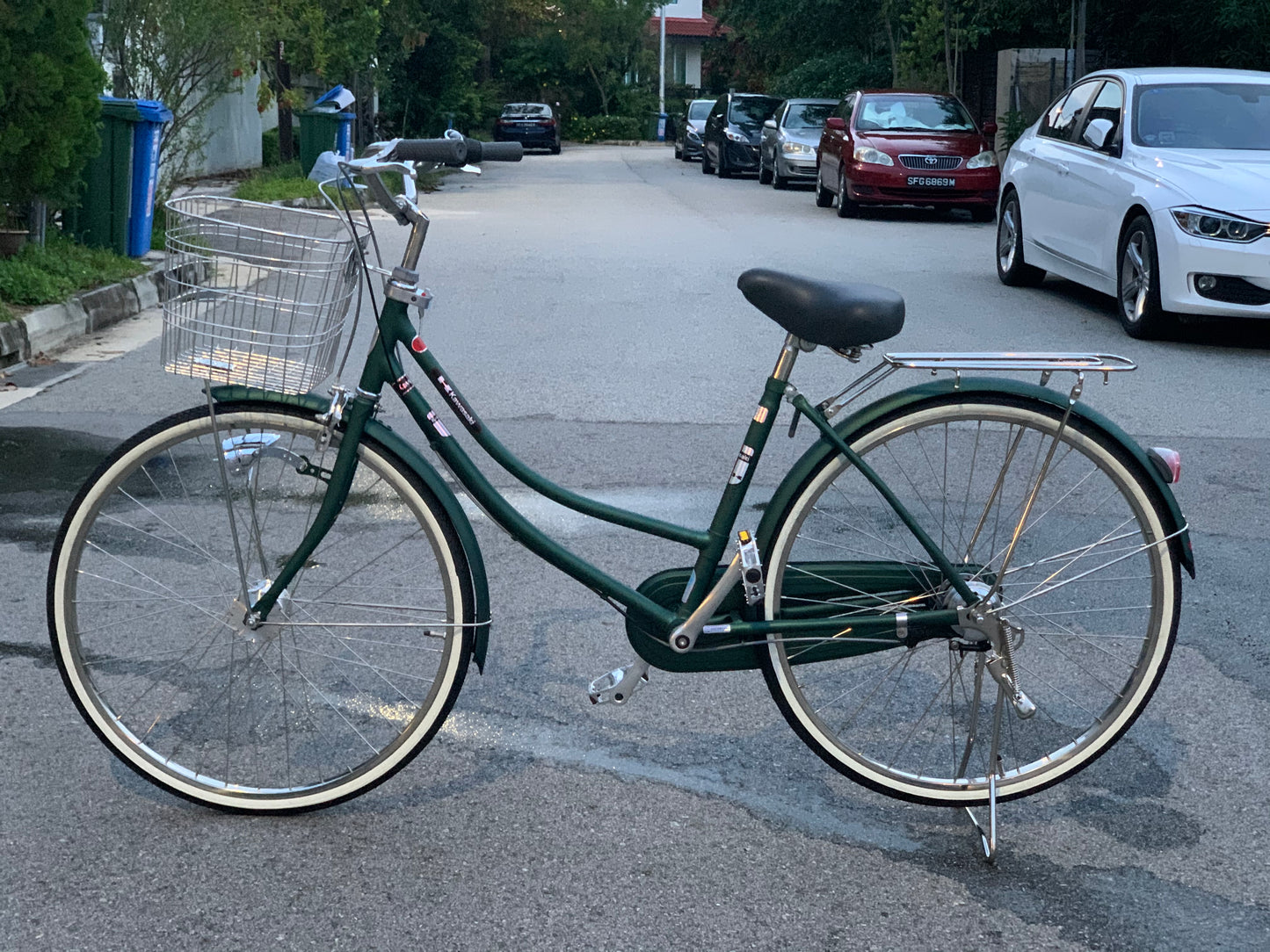 KAWASAKI 26 INCH 3 SPEED DARK GREEN + FREE BIKE LOCK, MINI TOOLS AND AIR PUMP