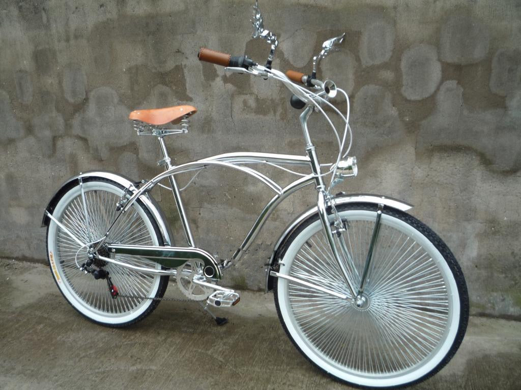 Beach Cruiser Bike 26 Inch 7 Speed Chrome Finishing - Collection Set