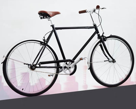 KOLOR CLASSIC CITY BIKE 26 INCH DANDY BLACK 3 SPEED + FREE HEADLIGHT AND BIKE LOCK Q5