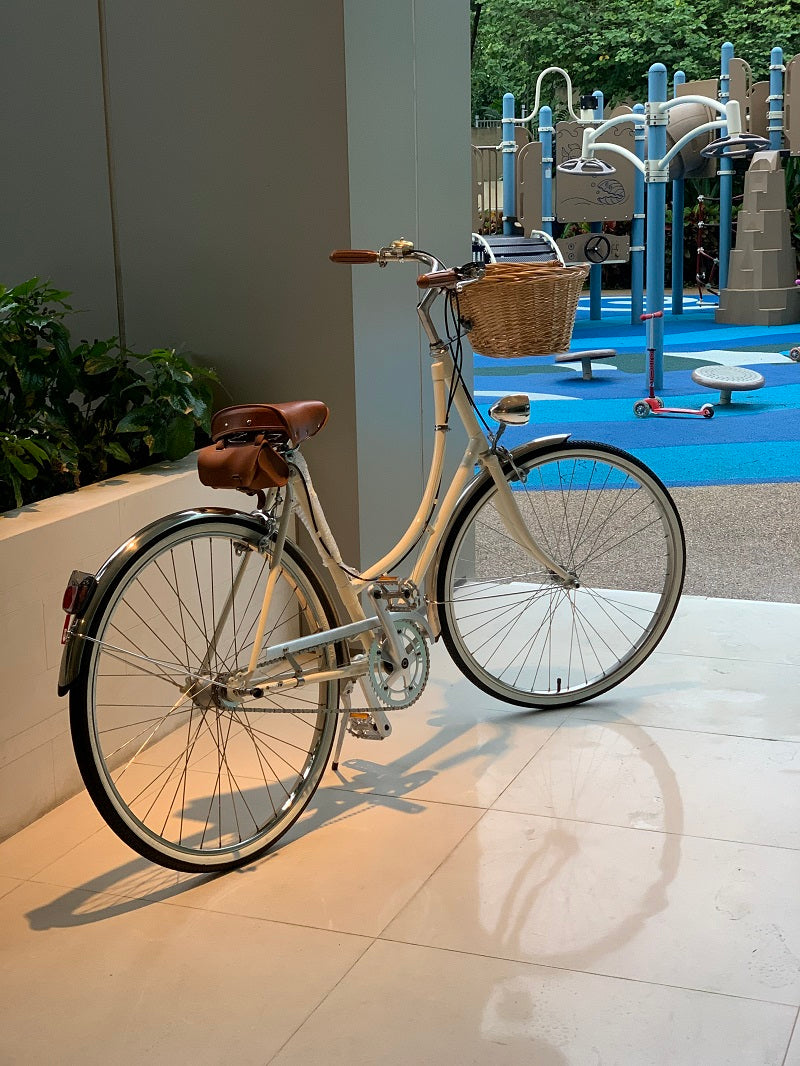 GAZELLE CLASSIC (NEW) 26 INCH CREAM WHITE 3 SPEED + FREE BIKE LOCK Q5