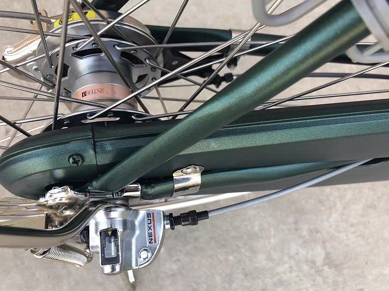 KAWASAKI 24 INCH 3 SPEED DARK GREEN + FREE BIKE LOCK, MINI TOOLS AND AIR PUMP