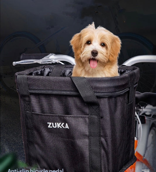 ZUKCA Bicycle Pet Basket - Head Tube or Handle Bar Mount Type