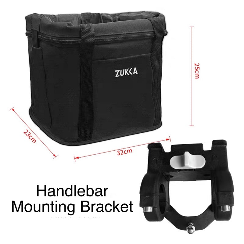 ZUKCA Bicycle Pet Basket - Head Tube or Handle Bar Mount Type