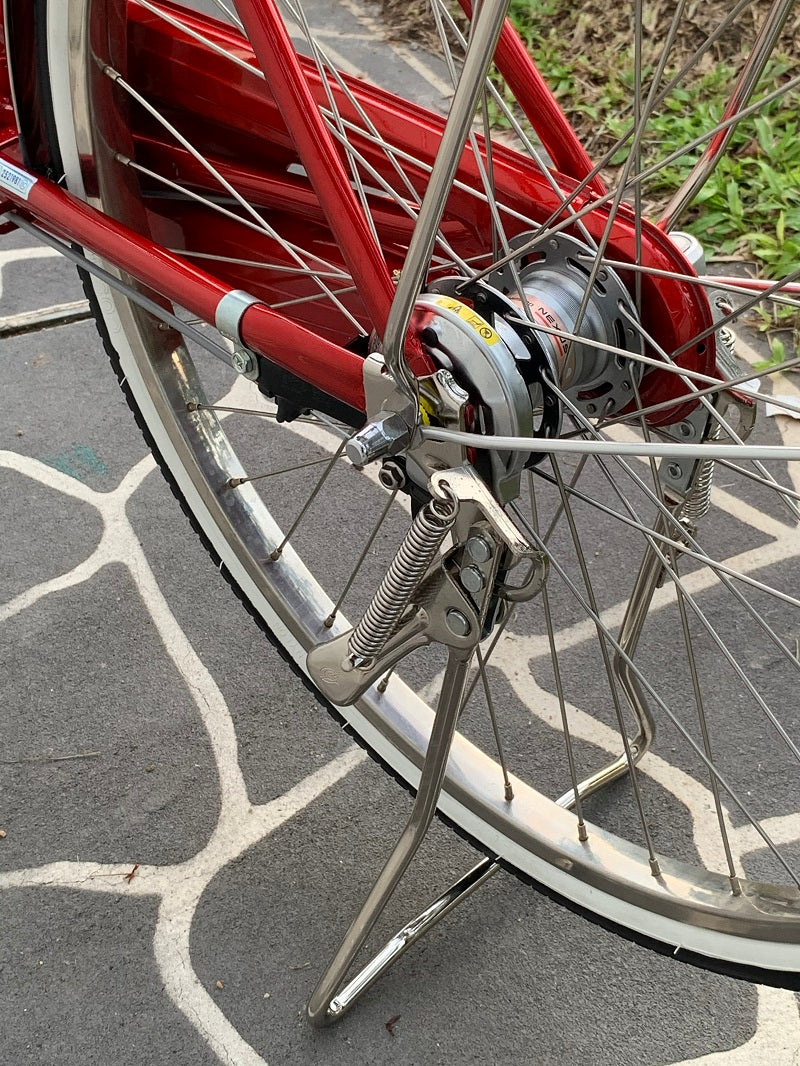 KAWASAKI 24 INCH 3 SPEED DARK RED + FREE BIKE LOCK