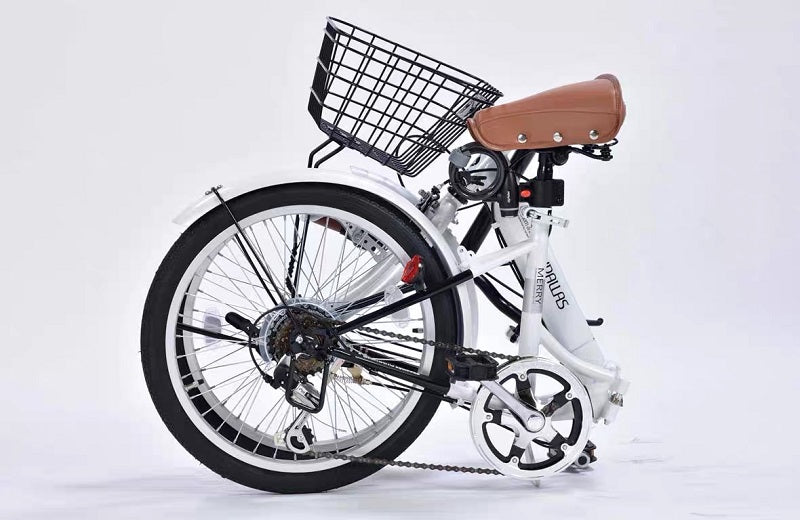 MYPALLAS M204 FOLD 20 INCH 6 SPEED RED - FRONT BASKET/ SENSOR LIGHT