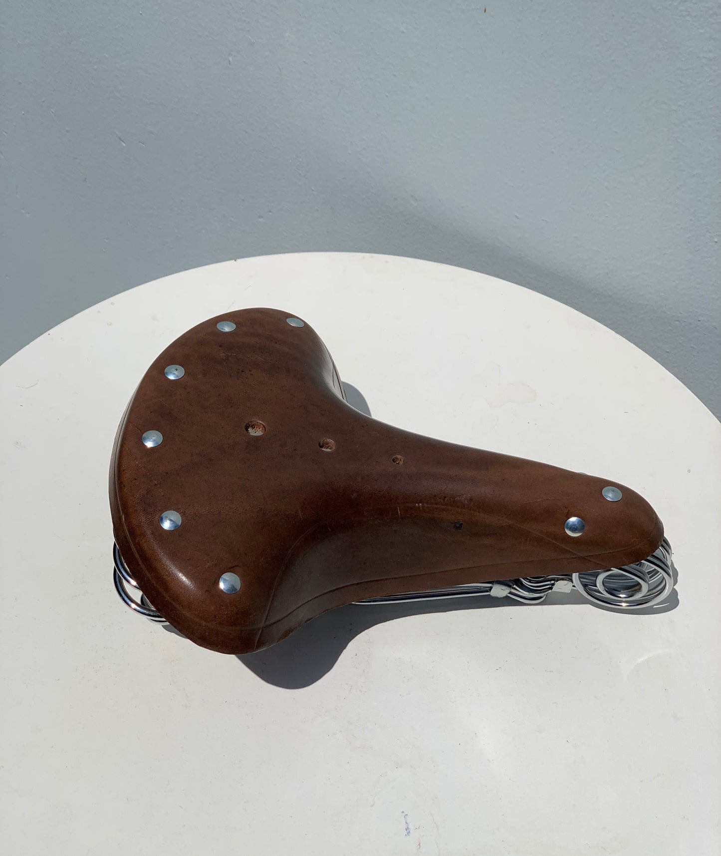 LEATHER SADDLE VINTAGE BROWN HS-01