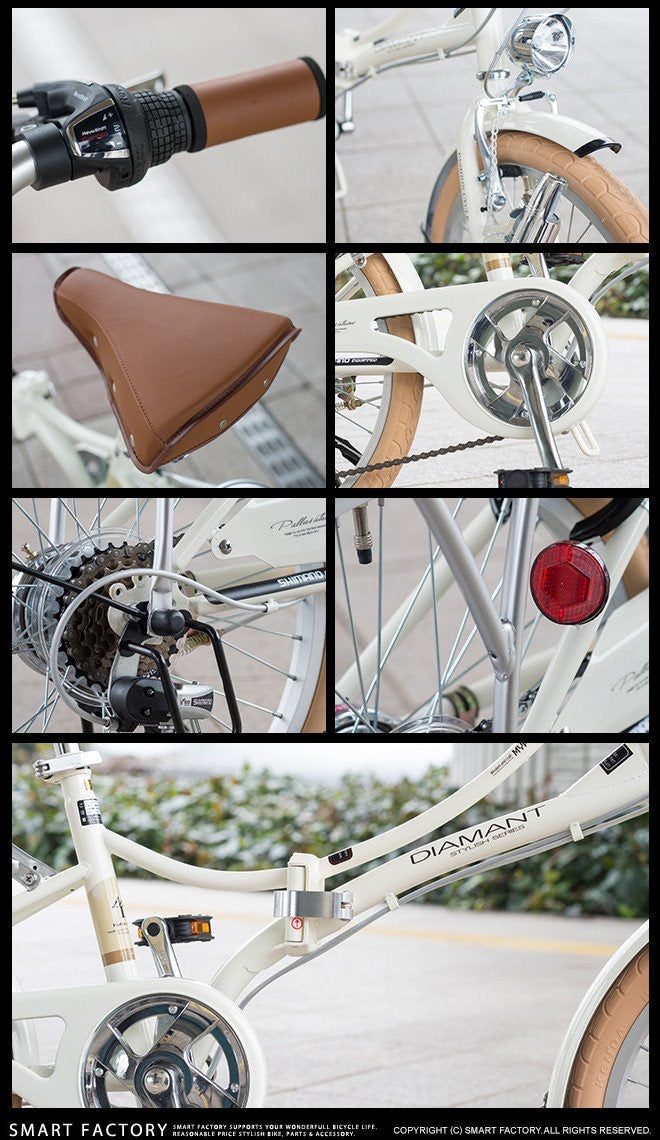 DIAMANT M260 FOLD 20 INCH 6 SPEED IVORY + FREE BIKE LOCK