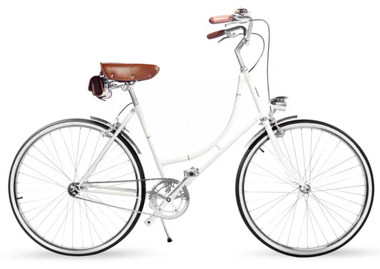 GAZELLE CLASSIC (NEW) 26 INCH CREAM WHITE 3 SPEED + FREE BIKE LOCK Q5
