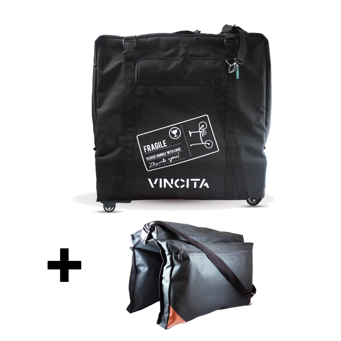 VINCITA B132TD-BL SOFT TRANSPORT BAG - FOLDING BIKE 20" 4 WHEELS