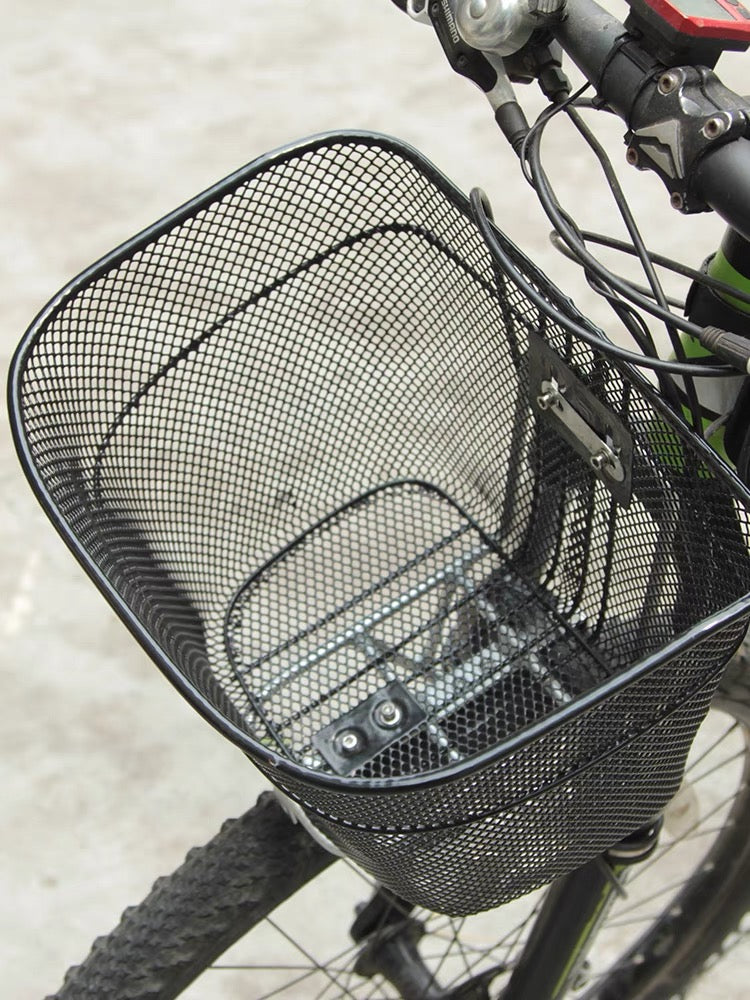 METAL BASKET FRONT WIRE MESH BLACK