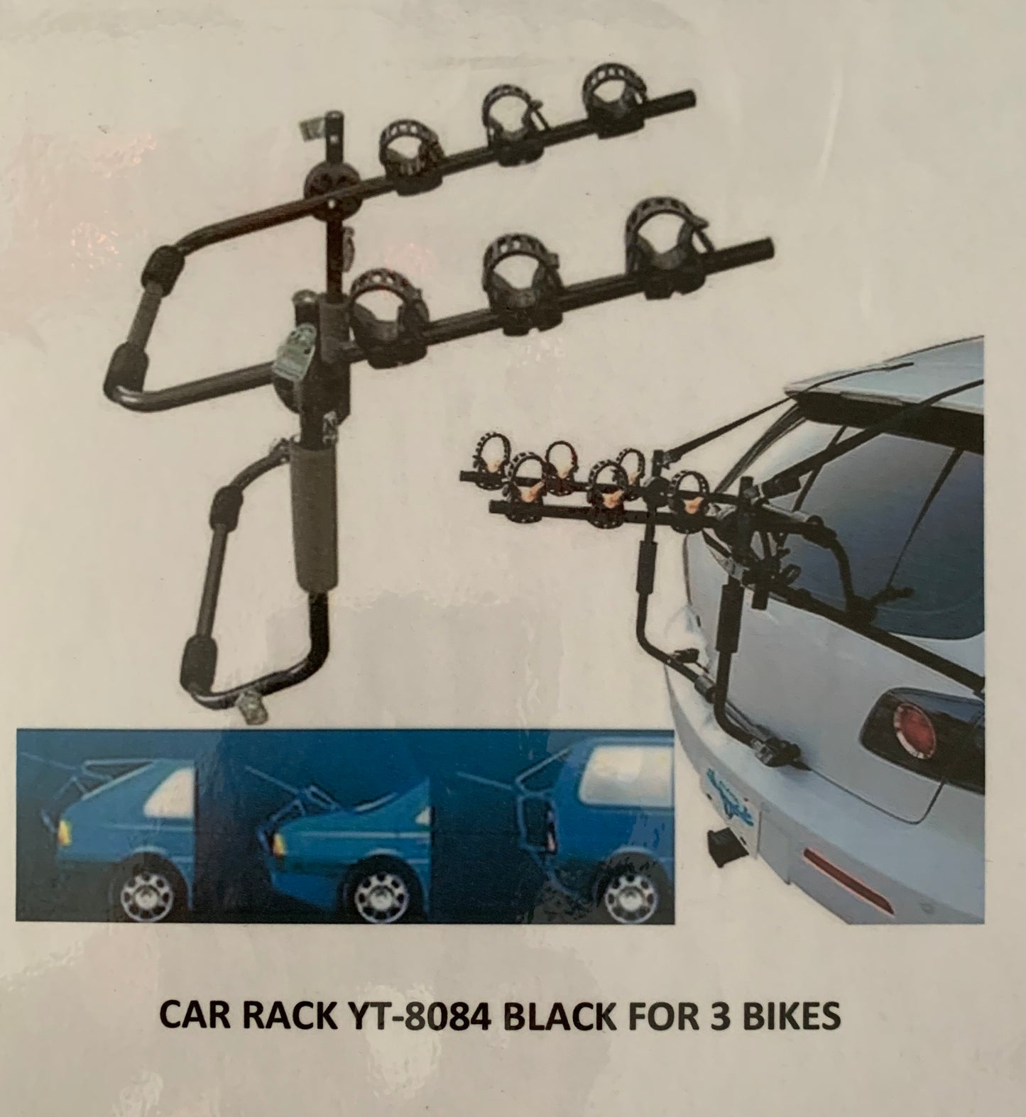 Alaca Bicycle Car Rack YT-8048 Black For 3 Bikes