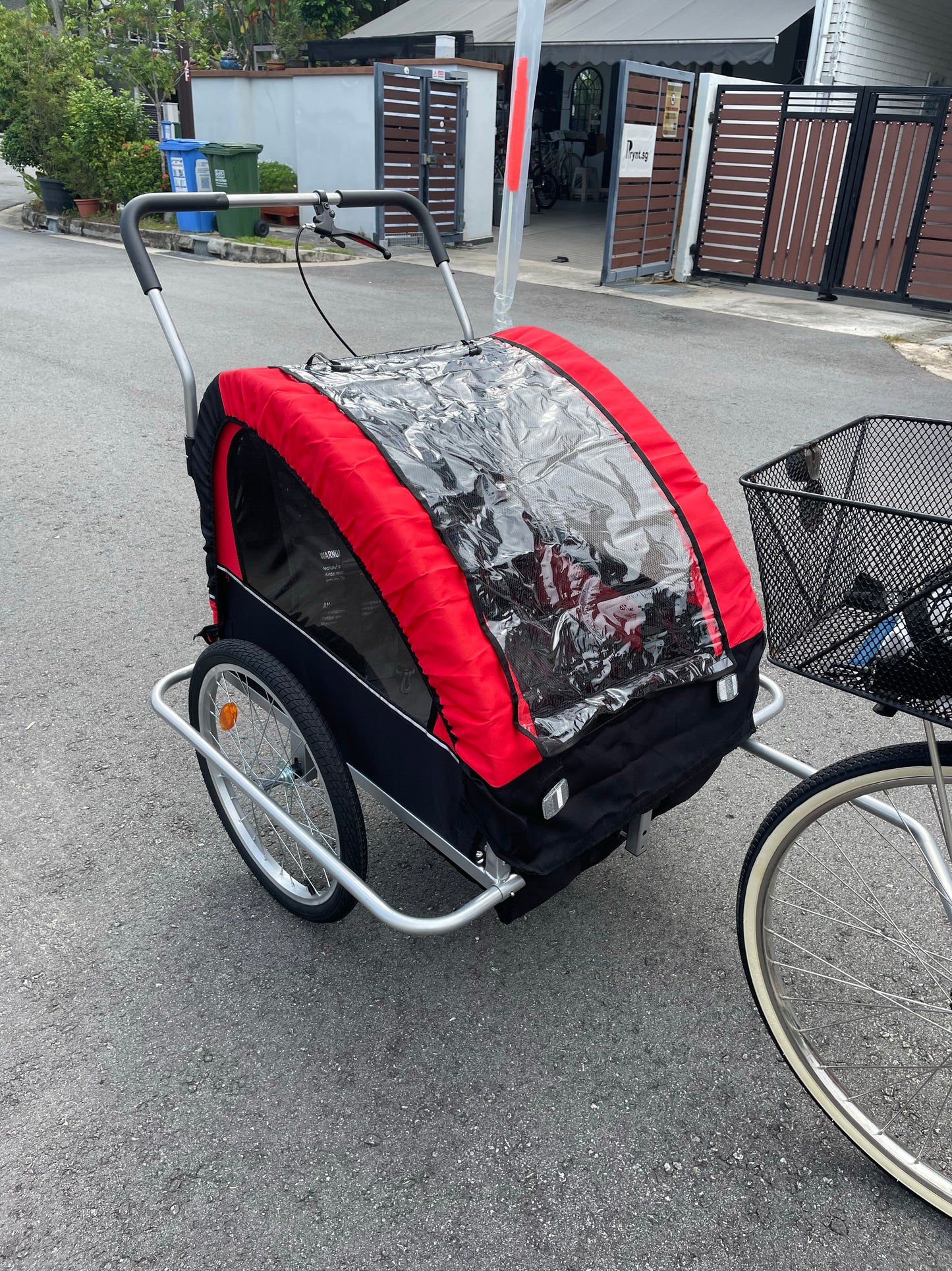 Bike Trailer With Suspension 2-in-1 Kids T01 (Red)