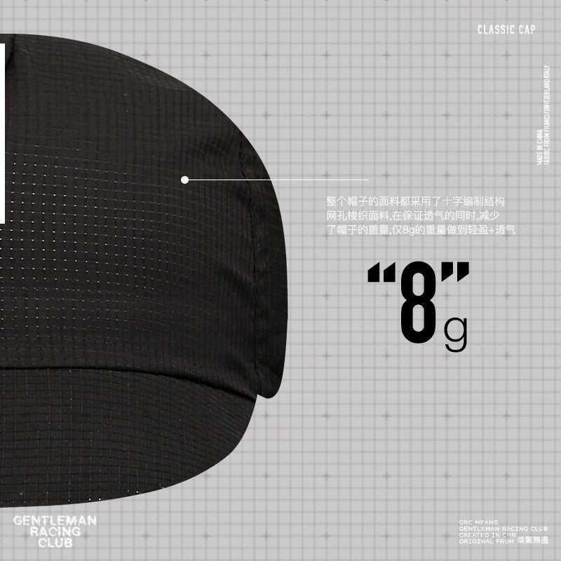 GRC RACING CLUB CYCLING CAP BLACK CLASSIC