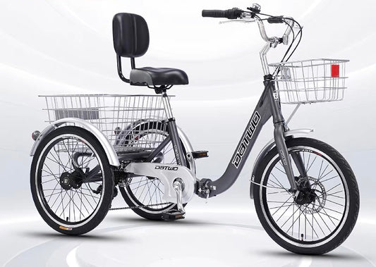 FOREKNOW 20 INCH TRICYCLE GRAY 7 SPEED FOLDABLE BIKE (PreOrder)