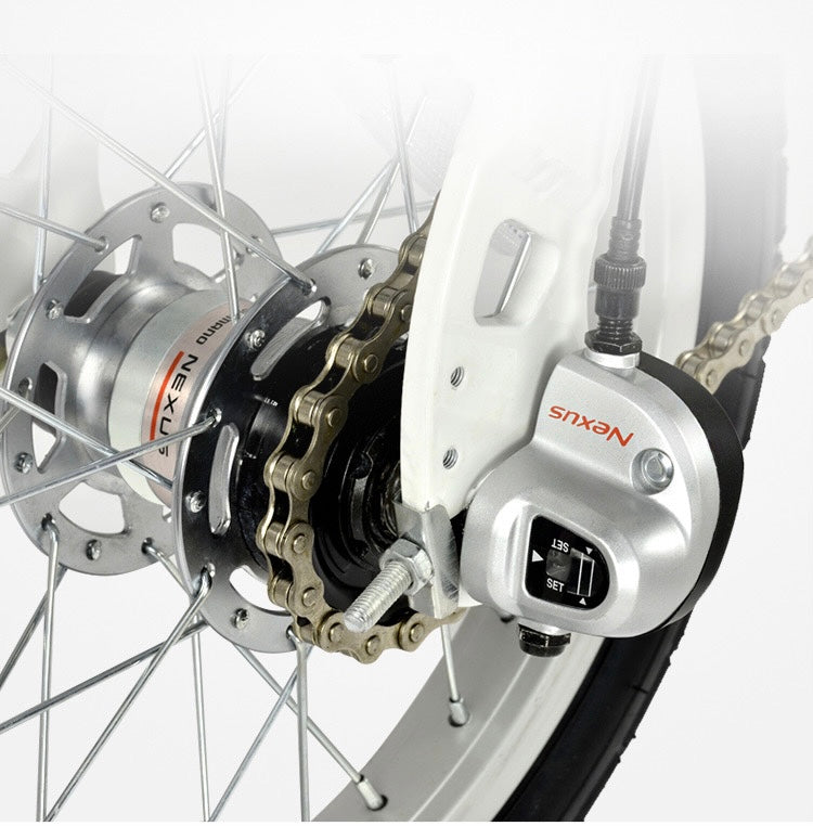 ENDA 14 INCH FOLDABLE 3 SPEED (INTERNAL HUB) WHITE