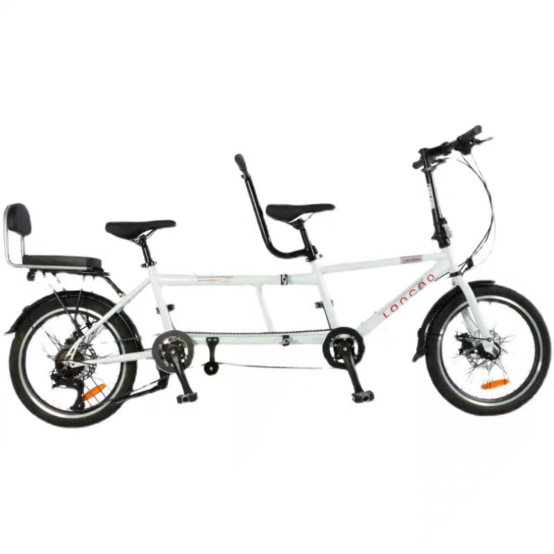 TANDEM FOLDING BIKE 20 INCH 7-SPEED - BLACK ONLY