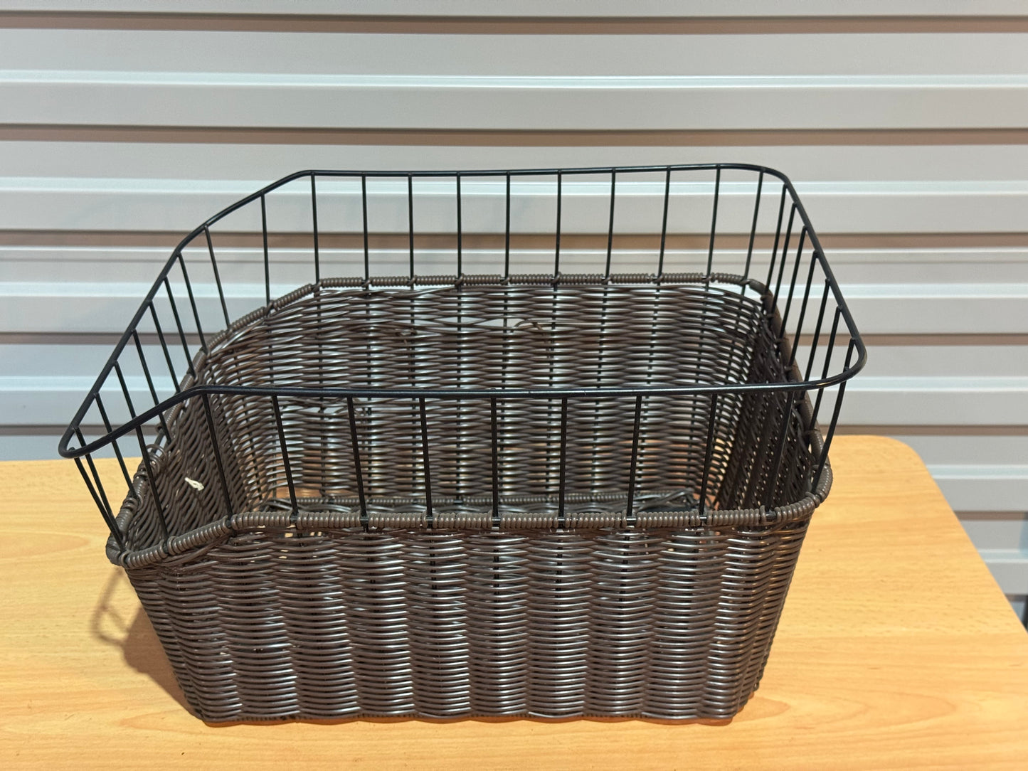Basket Japanese Vintage Real without mounting bracket - Black/ Brown
