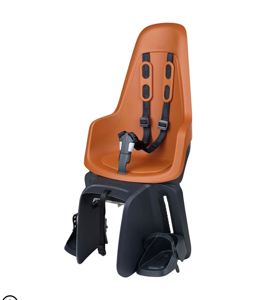 BOBIKE ONE Maxi Rear Child Seat - Brown rack mount