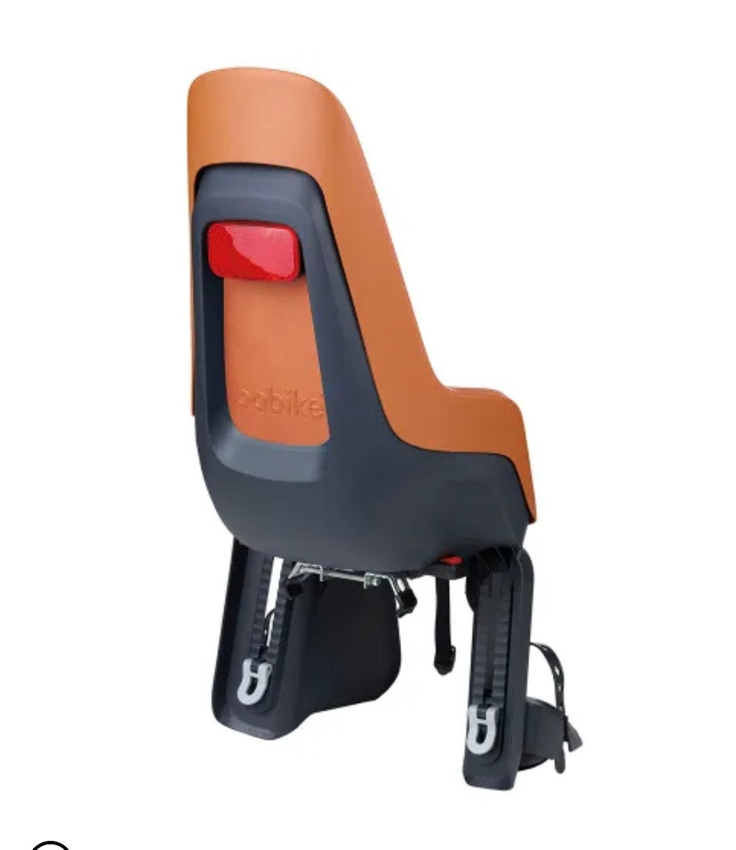 BOBIKE ONE Maxi Rear Child Seat - Brown rack mount