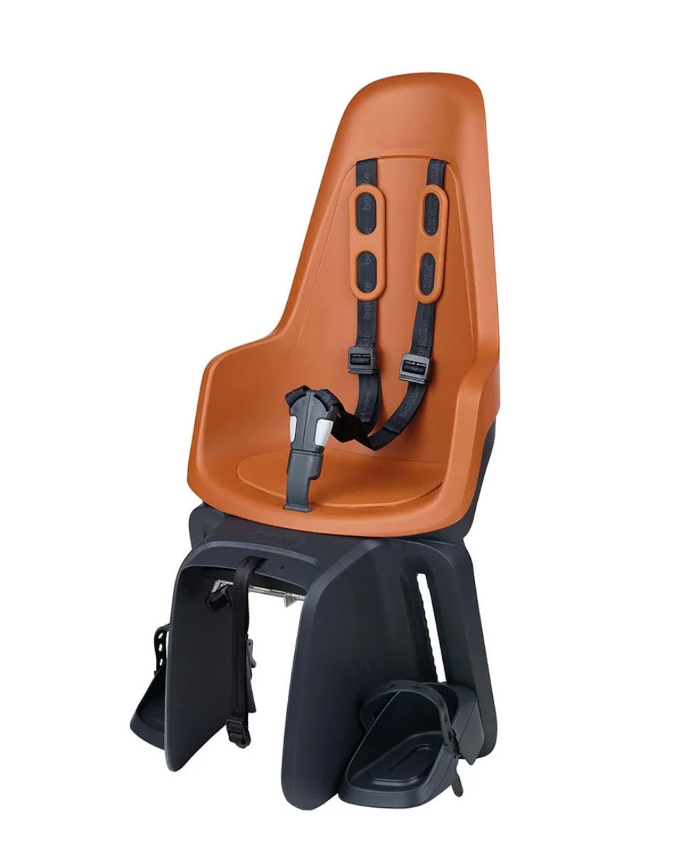 BOBIKE ONE Maxi Rear Child Seat - Brown rack mount