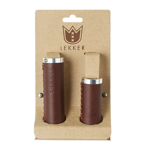 LEKKER LEATHER GRIPS (BROWN SHORT)