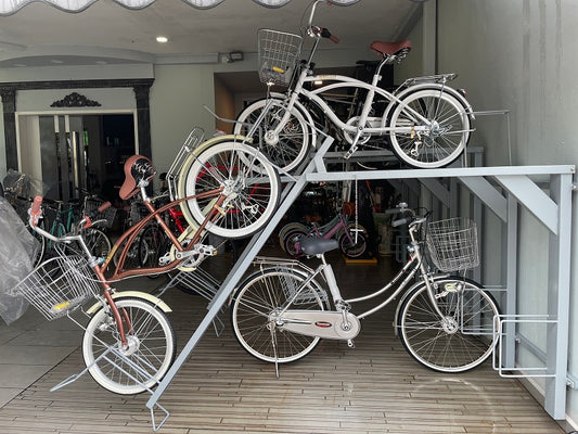 UNIVERSAL BIKE PARKING RACK - UPGRADED DOUBLE TIER 2 X 3 BIKES (PREORDER DELIVERY IN 5 WEEKS))