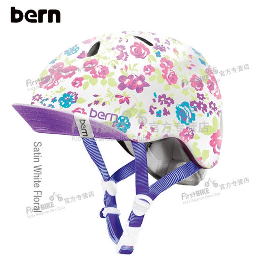 Bern Child Helmet (Purple Floret)