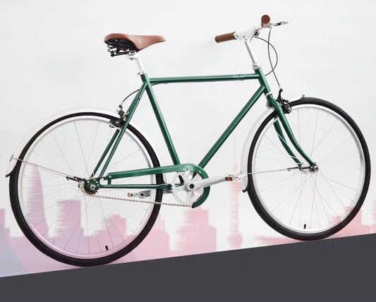 KOLOR CLASSIC CITY BIKE 26 INCH POSTAL GREEN 3 SPEED + FREE HEADLIGHT AND BIKE LOCK Q5