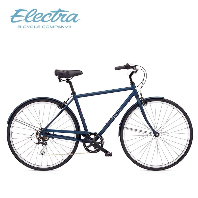 ELECTRA LOFT CLASSIC CITY BIKE 28 INCH MATTE NAVY BLUE 7 SPEED + FREE HEADLIGHT AND BIKE LOCK Q5