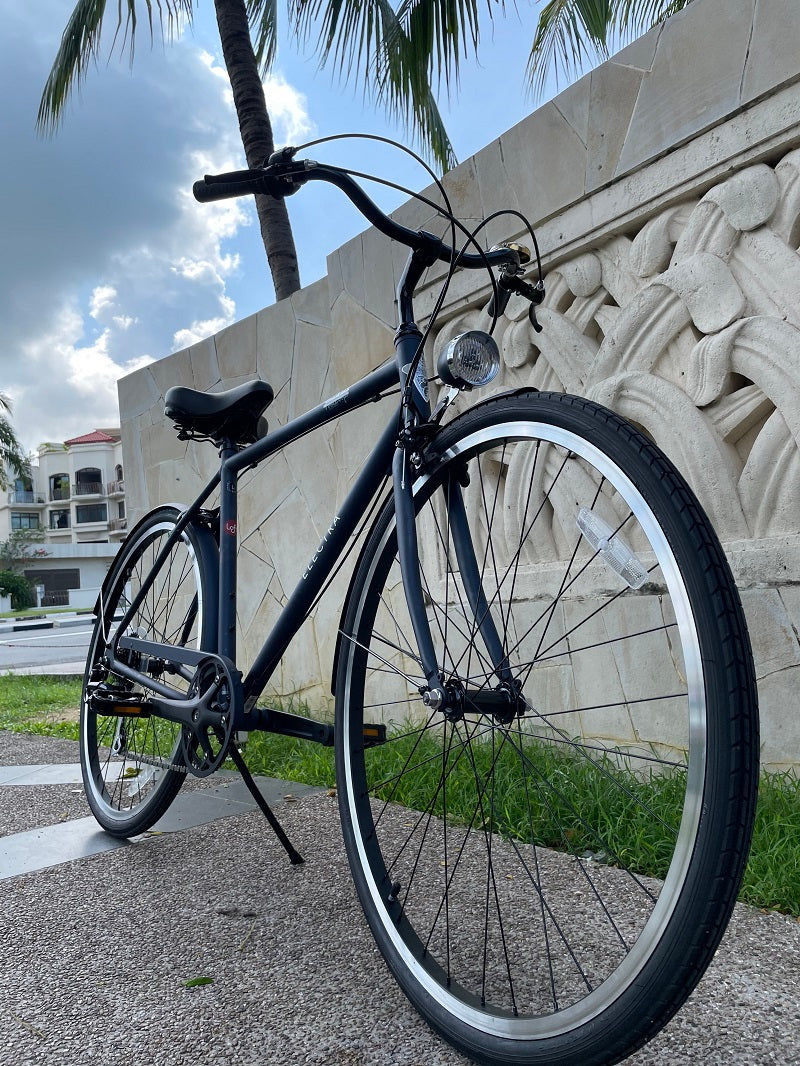 ELECTRA LOFT CLASSIC CITY BIKE 28 INCH MATTE NAVY BLUE 7 SPEED + FREE HEADLIGHT AND BIKE LOCK Q5