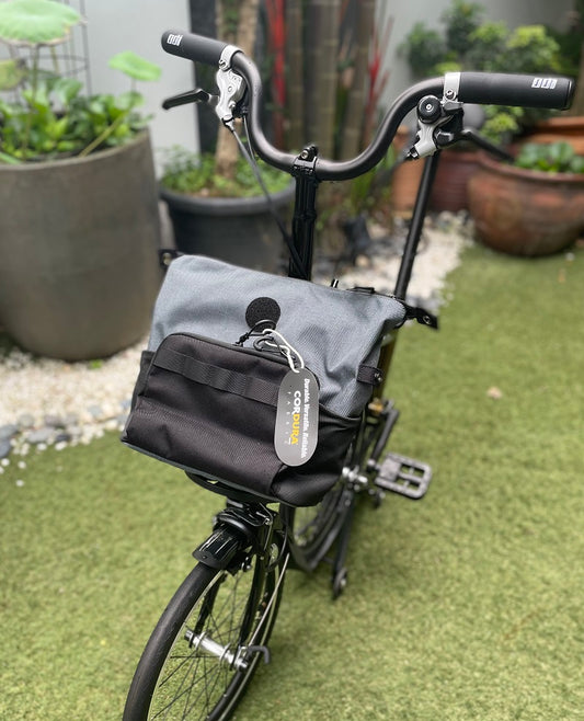 Bag from Cordura Front 8L Vintage Fabric (Black-Gray)
