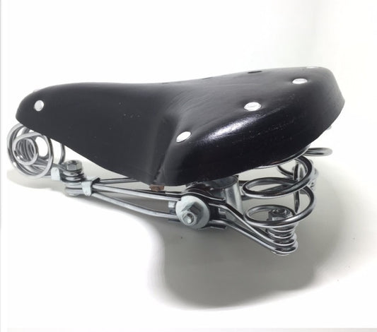 LEATHER SADDLE VINTAGE BLACK HS-02