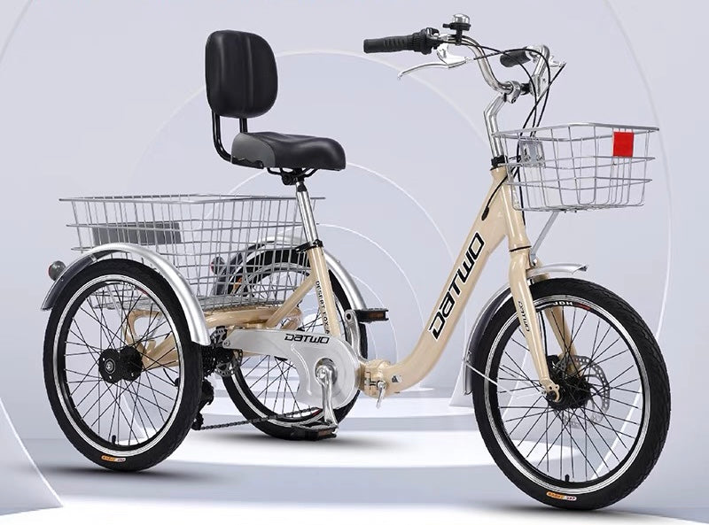 FOREKNOW 20 INCH TRICYCLE GOLD 7 SPEED FOLDABLE