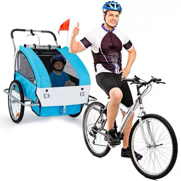 Bike Trailer With Suspension 2-in-1 Kids T01 (Blue)