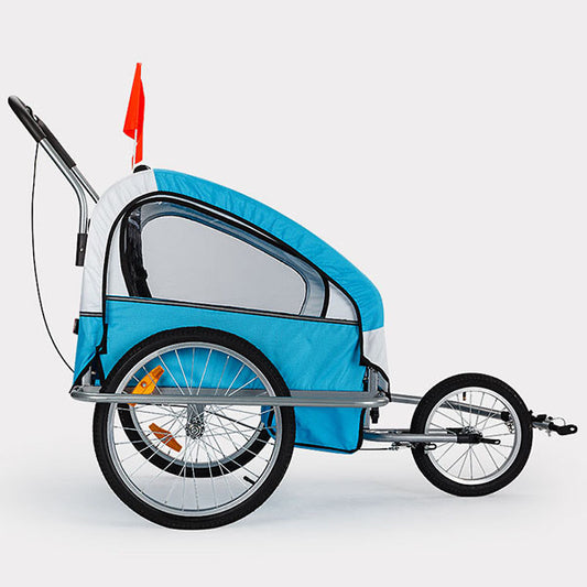 Bike Trailer With Suspension 2-in-1 Kids T01 (Blue)