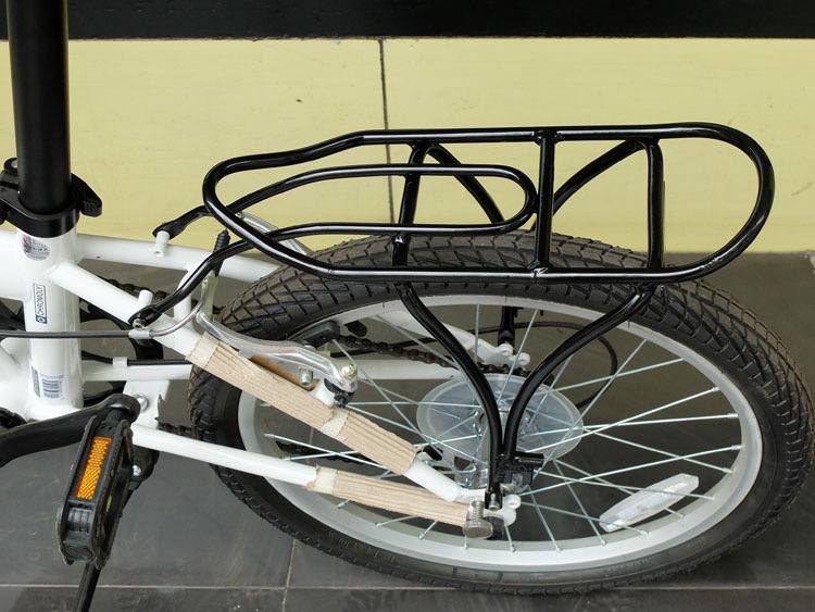 REAR STEEL RACK BLACK FOR 20 INCH BIKE – FootLoops